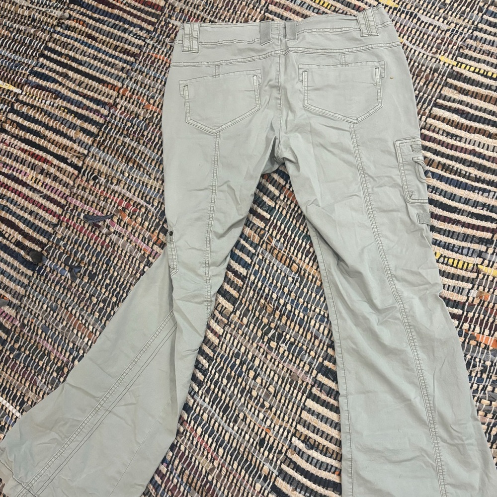 Light washed green cargo pants||garage #y2k #wideflare #garage